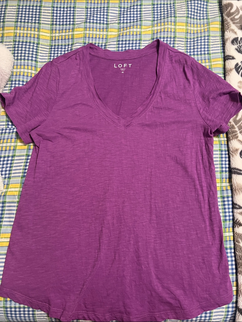 LOFT Purple V-Neck Women's Tee